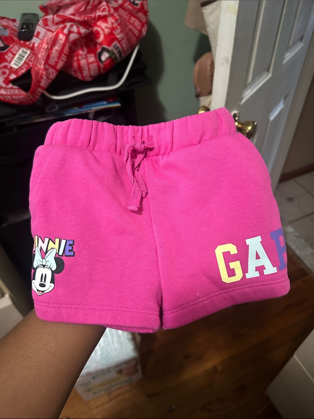 GAP Bright Pink Minnie Mouse Athletic Pull-On Shorts